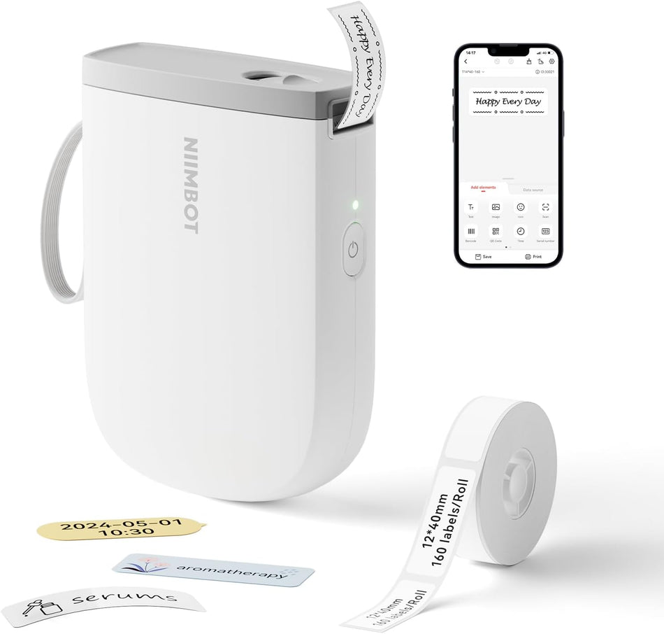 Niimbot Thermal Label Printer D11 H 0.5 Inch White