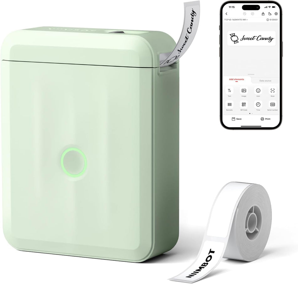 Niimbot Thermal Label Printer D110 M 0.5 Inch Green