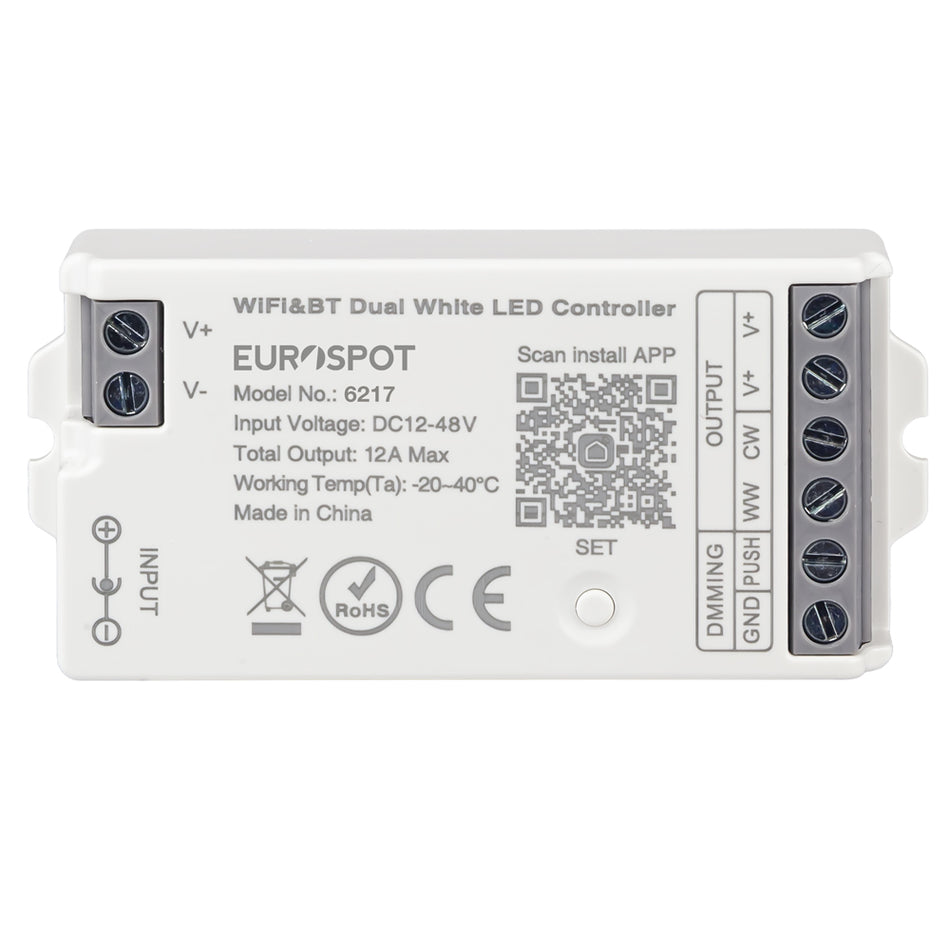 EuroSpot Push Dim Led Controller Tuya RF 2.4GHz & WiFi & BT for CCT Led-Strip