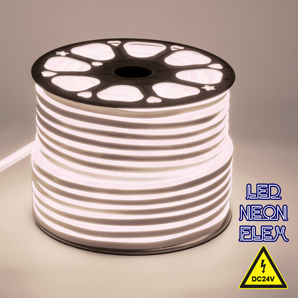 GLOBOSTAR® NEOVALE 70561 Ταινία Neon Flex LED 12W/m 960lm/m 120° DC 24V Αδιάβροχο IP65 120 x SMD2835 Chip/m Φυσικό Λευκό 4500K Dimmable - Sanan SMD Chip - Μ100 x Π0.8 x Υ1.6cm - 3 Χρόνια Εγγύηση
