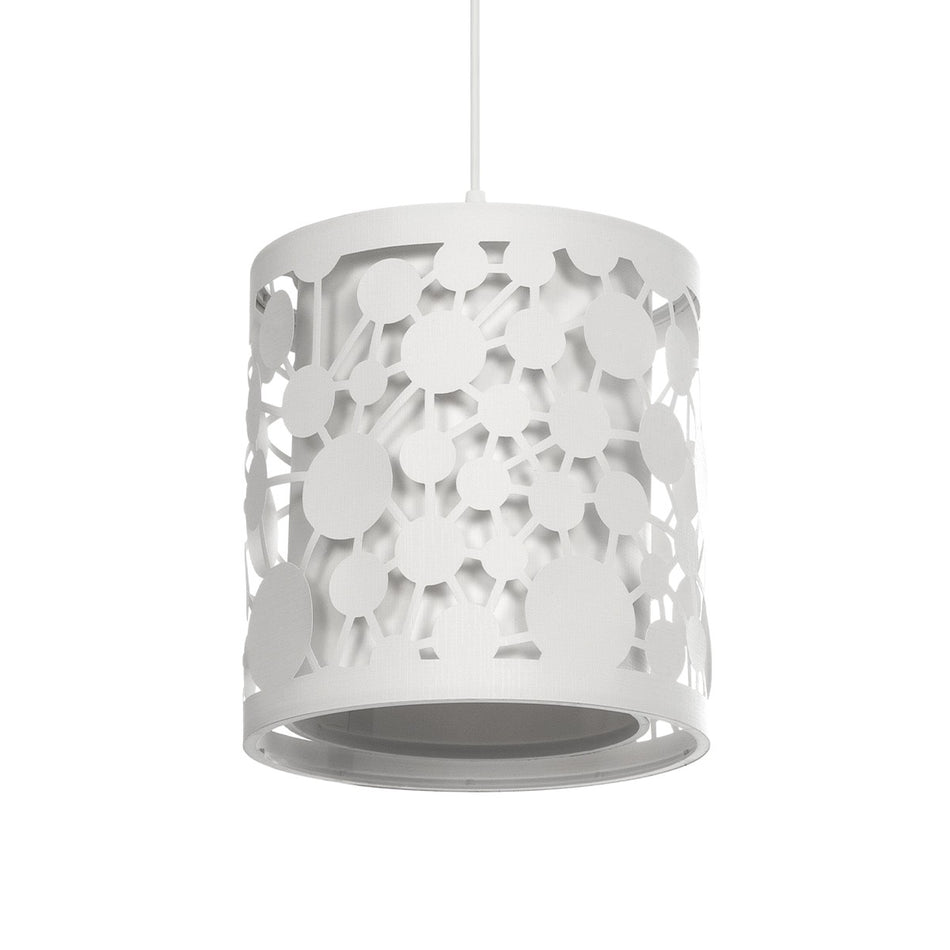 PETAL 203-0065 Μοντέρνο Κρεμαστό Φωτιστικό Οροφής με Ντουί 1 x E27 AC 220-240V IP20 - Λευκό - Μ23 x Π23 x Υ30cm