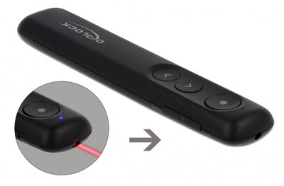 DELOCK Τηλεχειριστήριο παρουσιάσεων 64092 με laser, ασύρματο, έως 30m