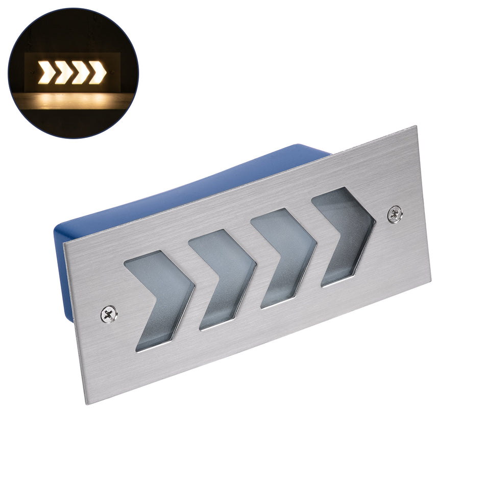 WALLLIGHT-ARINA 90670 LED-Wandeinbauleuchte 6W 660lm 120° DC 24V Wasserdicht IP67 - 3 Jahre Garantie