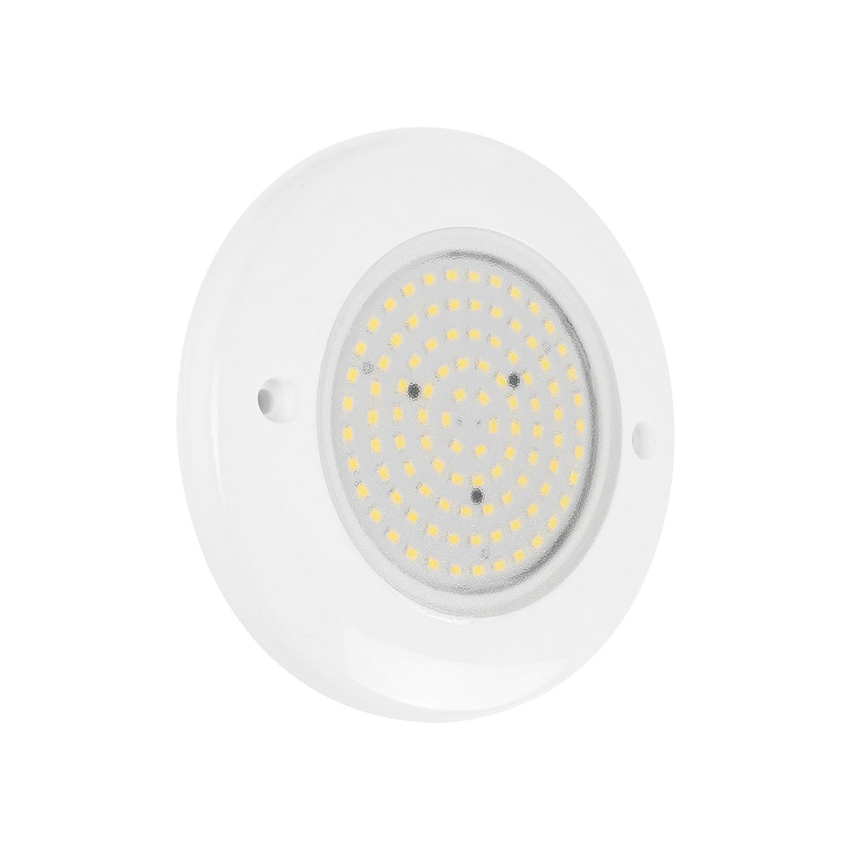 GLOBOSTAR® POOLARTY 61715 Υποβρύχιο Φωτιστικό για Σιντριβάνια/Πισίνες LED 8W 640lm 120° DC 12V Αδιάβροχο IP68 Φυσικό Λευκό 4500K Dimmable - Bridgelux SMD Chip - 1m VDE Rubber Καλώδιο - Μ13 x Π13 x Υ2cm - 3 Χρόνια Εγγύηση