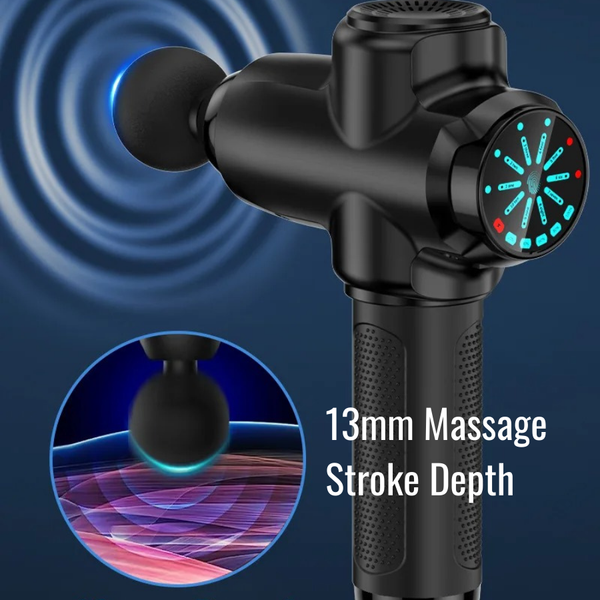 Professionelle Tiefengewebe-Massage-Heißluftpistole 13 mm XG05 | Thermal-Körpermassagegerät 80 W &amp; 13 Köpfe | Lange Dauer