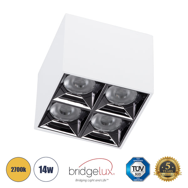 LUMINAR SUPERIOR Surface LED Spot Downlight TrimLess 14W 1890lm 36° AC 220-240V IP20 – Bridgelux High Lumen Chip Gen2 – TÜV-zertifizierter Treiber – 5 Jahre Garantie