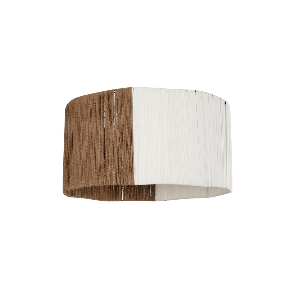 TAG 205-0060 Suspension de plafond Boho avec douille 1 x E27 AC 220-240V IP20 - Beige & Marron - L60 x P60 x H35cm