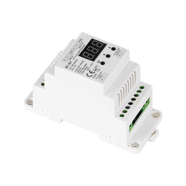 70672 S1-D1 SKYDANCE AC Triac DMX Dimmer Din Rail Ράγας 1 Καναλιού AC 100-240V 1 x 2A 480W - Max 2A 480W - IP20 DMX512 Μ11.5 x Π5 x Υ6.5cm - 5 Years Warranty