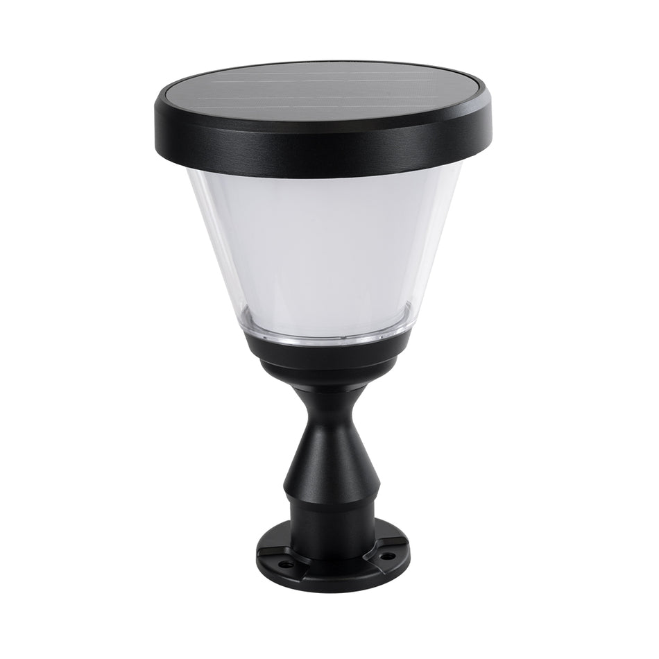 GLOBOSTAR® ARVENT 90534 Φωτιστικό Κολωνάκι Κήπου LED 10W 500lm 120° με Ενσωματωμένο Φωτοβολταϊκό Panel 6V 2W & Επαναφορτιζόμενη Μπαταρία Li-ion 3.2V 8000mAh με Αισθητήρα Ημέρας-Νύχτας Αδιάβροχο IP65 Ψυχρό Λευκό 6000K - Γκρι Ανθρακί - Μ24 x Π24 x Υ36cm ...