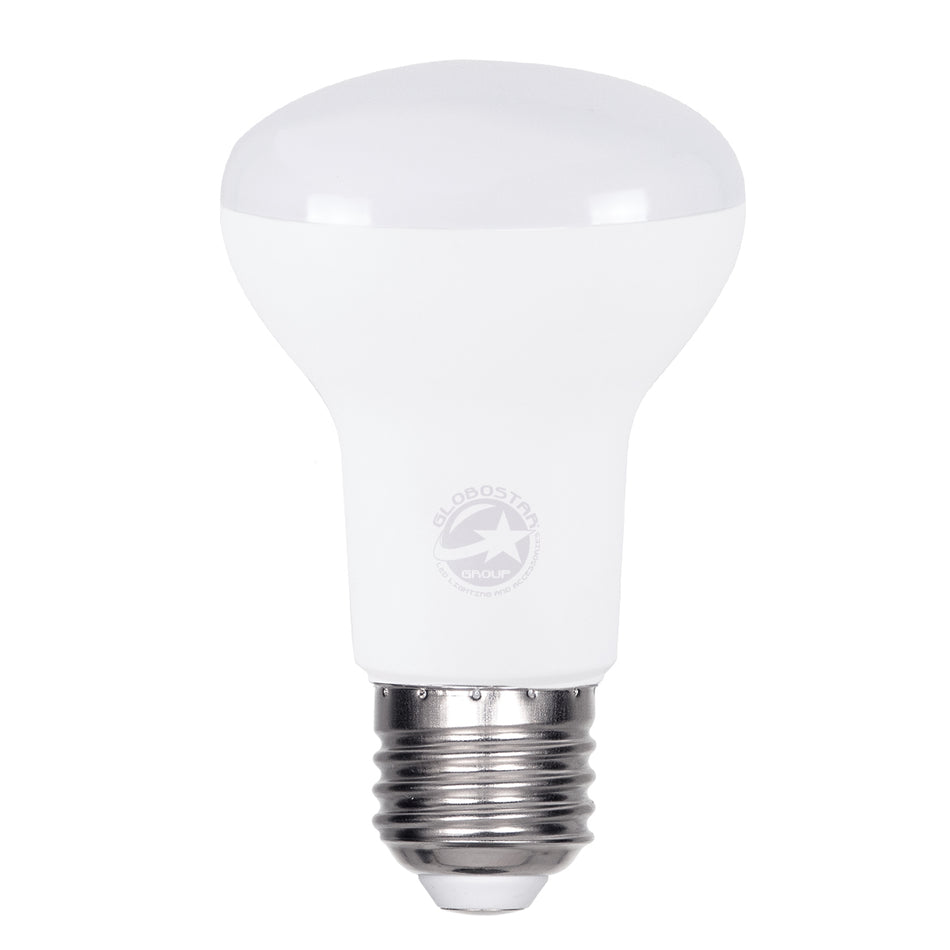 GloboStar® SPOTBULB 60078 Λάμπα E27 R63 LED 10W 1000lm 120° AC 220-240V IP20 Ψυχρό Λευκό 6000K - Lumileds SMD Chip - Λευκό Γαλακτερό - Μ6.3 x Π6.3 x Υ10.4cm - 3 Χρόνια Εγγύηση