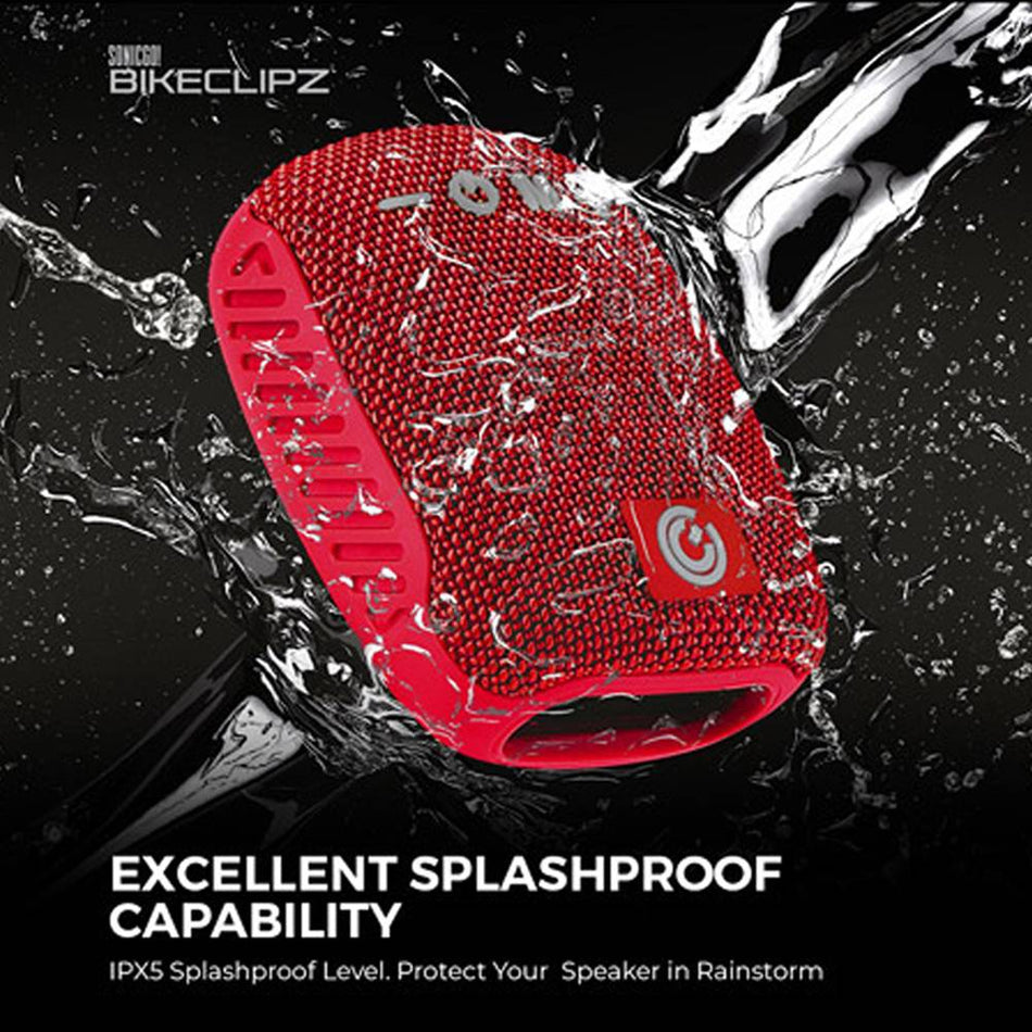 Sonicgear Portable Wireless Speaker Bt5.3 Sonicgo Bikeclipz Brilliant Red