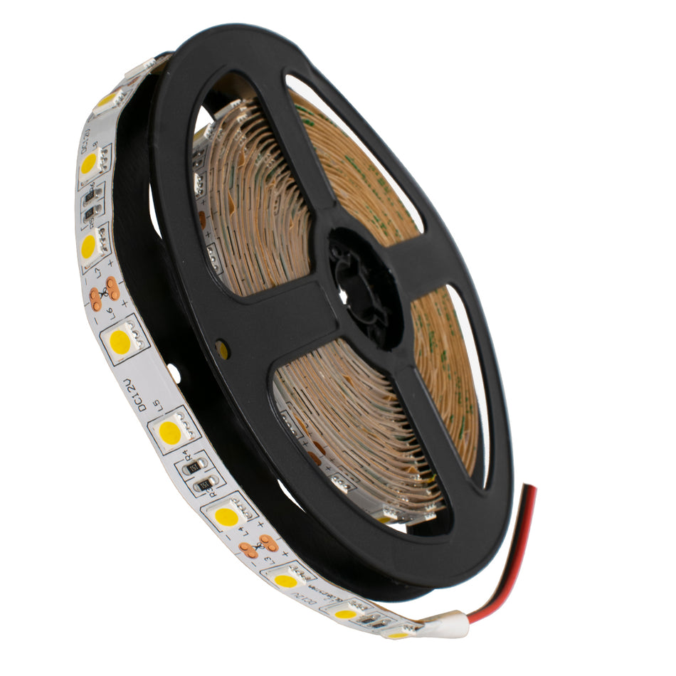 GLOBOSTAR® LUMAR 70022 Ταινία LED 14.4W/m 1296lm/m 120° DC 12V IP20 60 x SMD5050 Chip/m Θερμό Λευκό 2700K Dimmable - Sanan SMD Chip - Μ500 x Π1 x Υ0.2cm - Ρολό 5 Μέτρων - 5 Χρόνια Εγγύηση