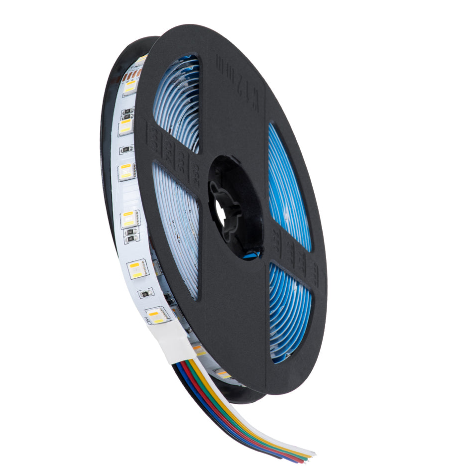 GLOBOSTAR® PRISMA 70263 Ταινία LED 24W/m 2400lm/m 120° DC 24V IP20 60 x SMD5050 Chip/m Πολύχρωμο RGBW+WW Dimmable - Sanan SMD Chip - Μ500 x Π1.2 x Υ0.2cm - Ρολό 5 Μέτρων - 5 Χρόνια Εγγύηση