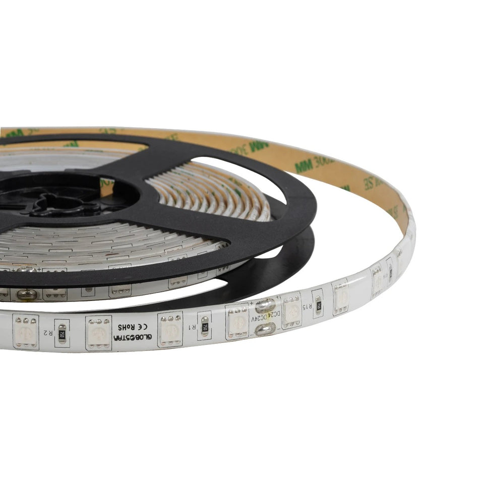 GLOBOSTAR® LUMAR 70326 Ταινία LED 14.4W/m 936lm/m 120° DC 24V Αδιάβροχη IP65 60 x SMD5050 Chip/m Μπλε Dimmable - Sanan SMD Chip - Μ500 x Π1 x Υ0.2cm - Ρολό 5 Μέτρων - 5 Χρόνια Εγγύηση