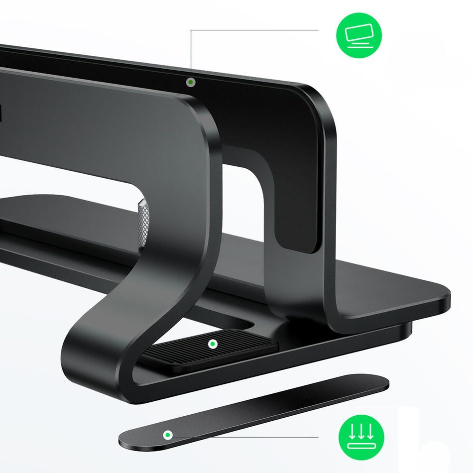 Ugreen Aluminum Vertical Stand Holder Stand for MacBook Laptop Tablet Silver (20471 LP258)
