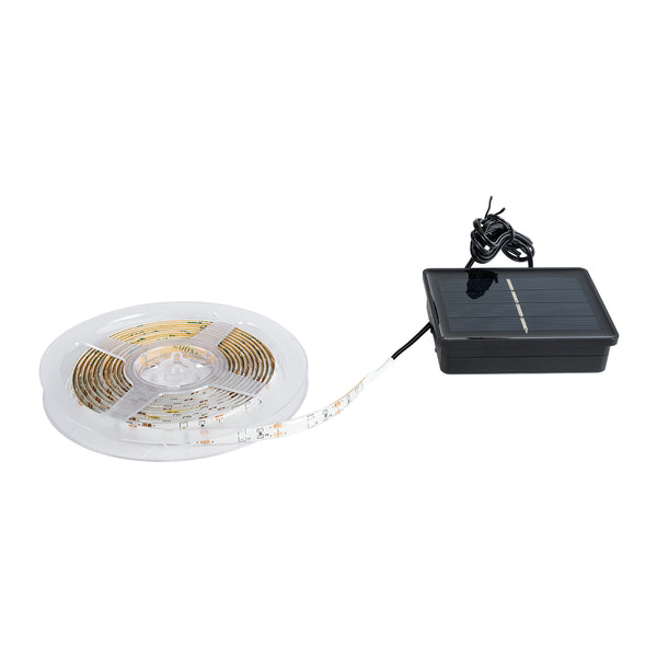 SOLAR LEDSTRIP Autonomes Solar-Set LED-Streifen 3m 3W/3m 90LED 2835 SMD 30lm/m 120° mit integrierten Betriebsprogrammen - Wasserdicht IP65