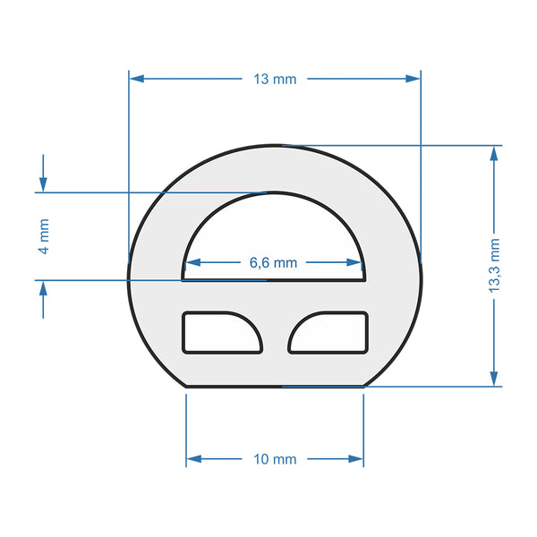 70592 TUBE 360° Degree Neon Flex Epistar LED SMD 2835 1m 12W/m 120LED/m 1248lm/m 360° DC 230V Αδιάβροχη IP68 Θερμό Λευκό 3000K Dimmable