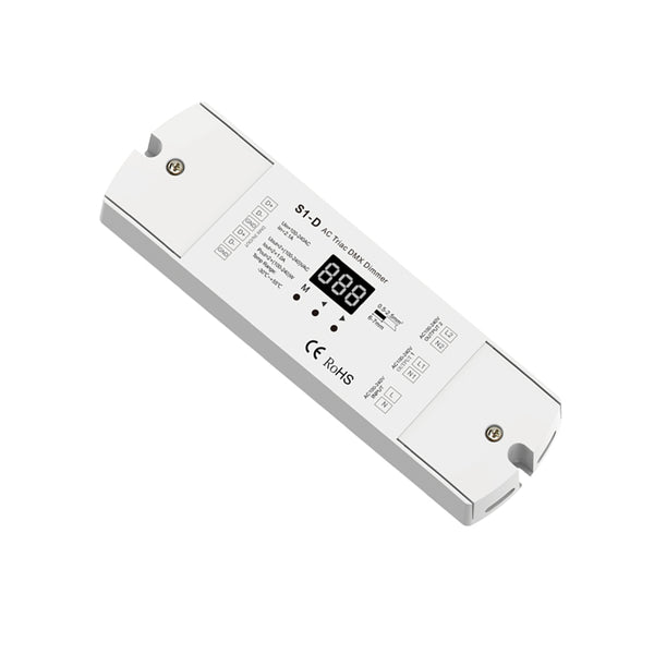 70671 S1-D SKYDANCE AC Triac DMX Dimmer 2 Καναλιών AC 100-240V 2 x 1A 240W - Max 2A 480W - IP20 Μ16.7 x Π5 x Υ2.4cm - 5 Years Warranty