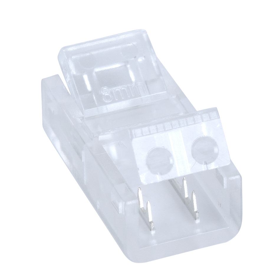 STRIPCON 70684 Ταχυσύνδεσμος για Μονόχρωμη Ταινία LED 8mm σε 2 Καλώδια IP20 - Διάφανο - Μ2 x Π1.1 x Υ0.7cm