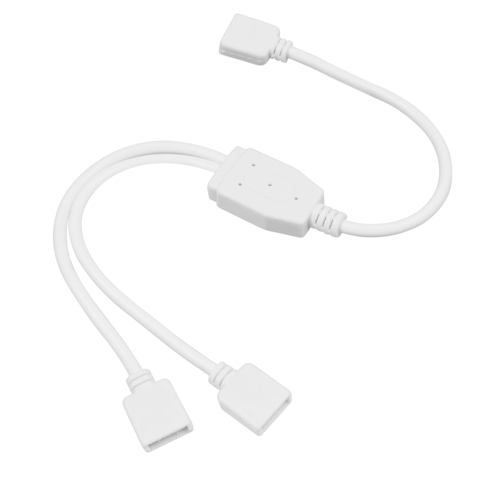 STRIPCON 70694 Ταχυσύνδεσμος 4 Pin για Ταινία LED RGB σε 2 x 4 Pin Θηλυκούς Σύνδεσμους IP20 - Λευκό - Μ30 x Π1.8 x Υ0.9cm