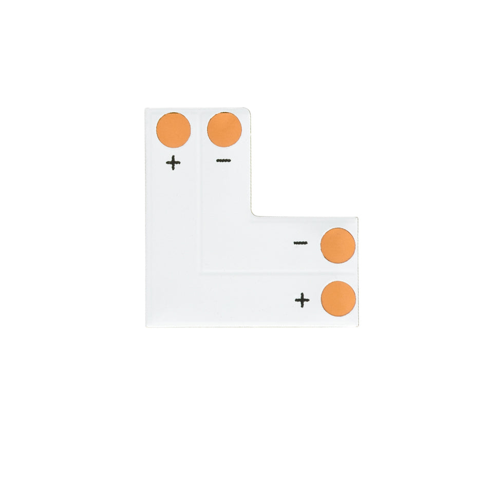 STRIPCON 70705 L Σύνδεσμος για Μονόχρωμη Ταινία LED 10mm σε 10mm IP20 - Λευκό - Μ2 x Π2 x Υ0.1cm