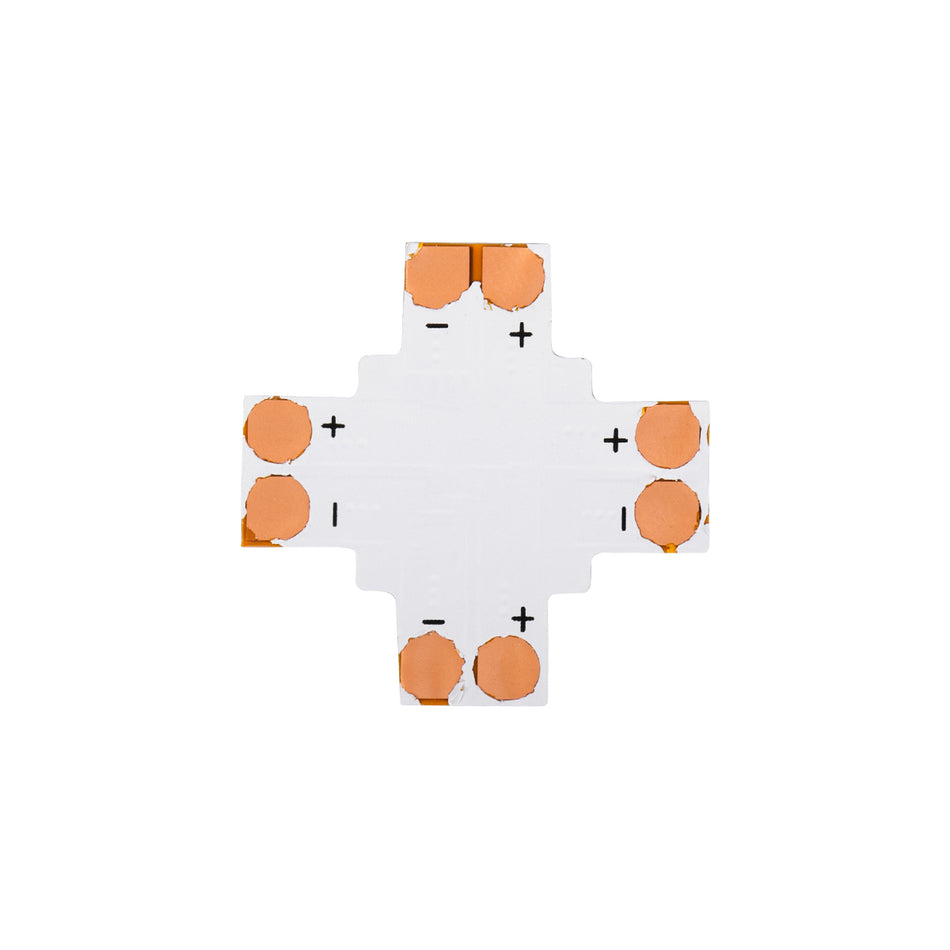 STRIPCON 70707 + Σύνδεσμος για Μονόχρωμη Ταινία LED 8mm σε 8mm IP20 - Λευκό - Μ2.4 x Π2.4 x Υ0.4cm