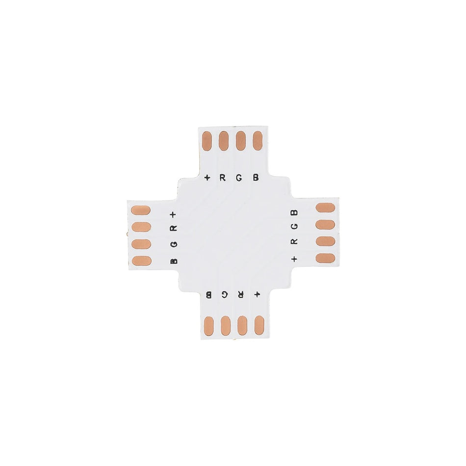 STRIPCON 70709 + Σύνδεσμος για Ταινία LED RGB 10mm σε 10mm IP20 - Λευκό - Μ3 x Π3 x Υ0.1cm