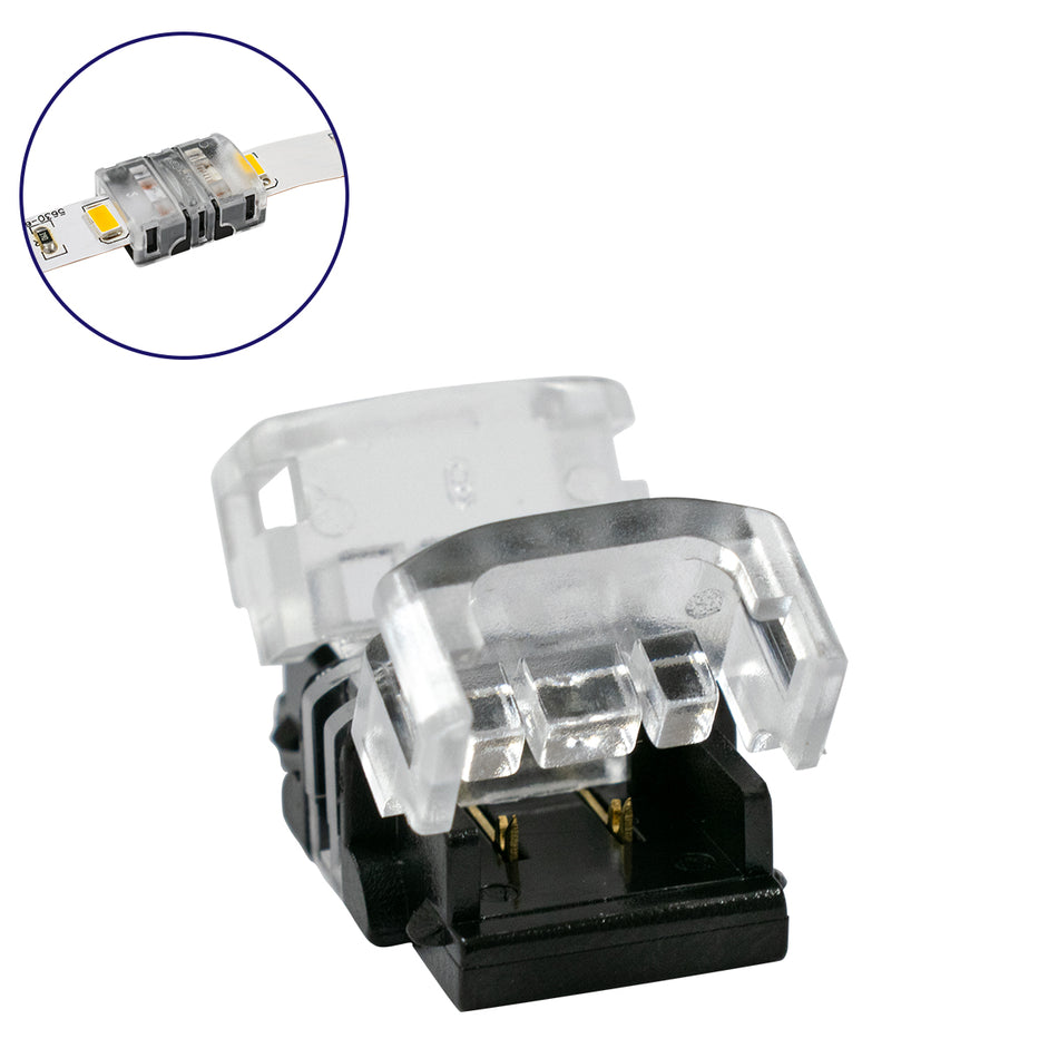 STRIPCON 70713 Ταχυσύνδεσμος για Μονόχρωμη Ταινία LED 8mm σε 8mm IP20 - Διάφανο - Μ1.3 x Π1.9 x Υ0.8cm