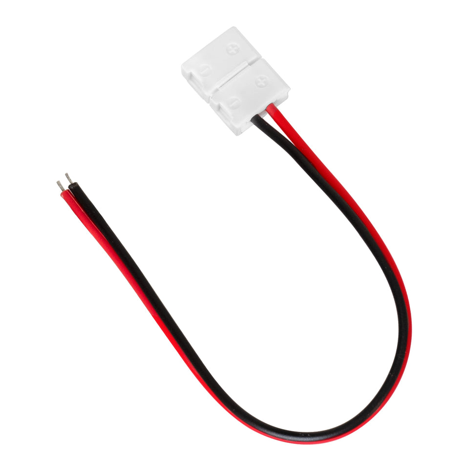 STRIPCON 70728 Ταχυσύνδεσμος για Μονόχρωμη Ταινία LED 8mm σε 2 Καλώδια IP20 - Λευκό - Μ16 x Π1.2 x Υ0.3cm