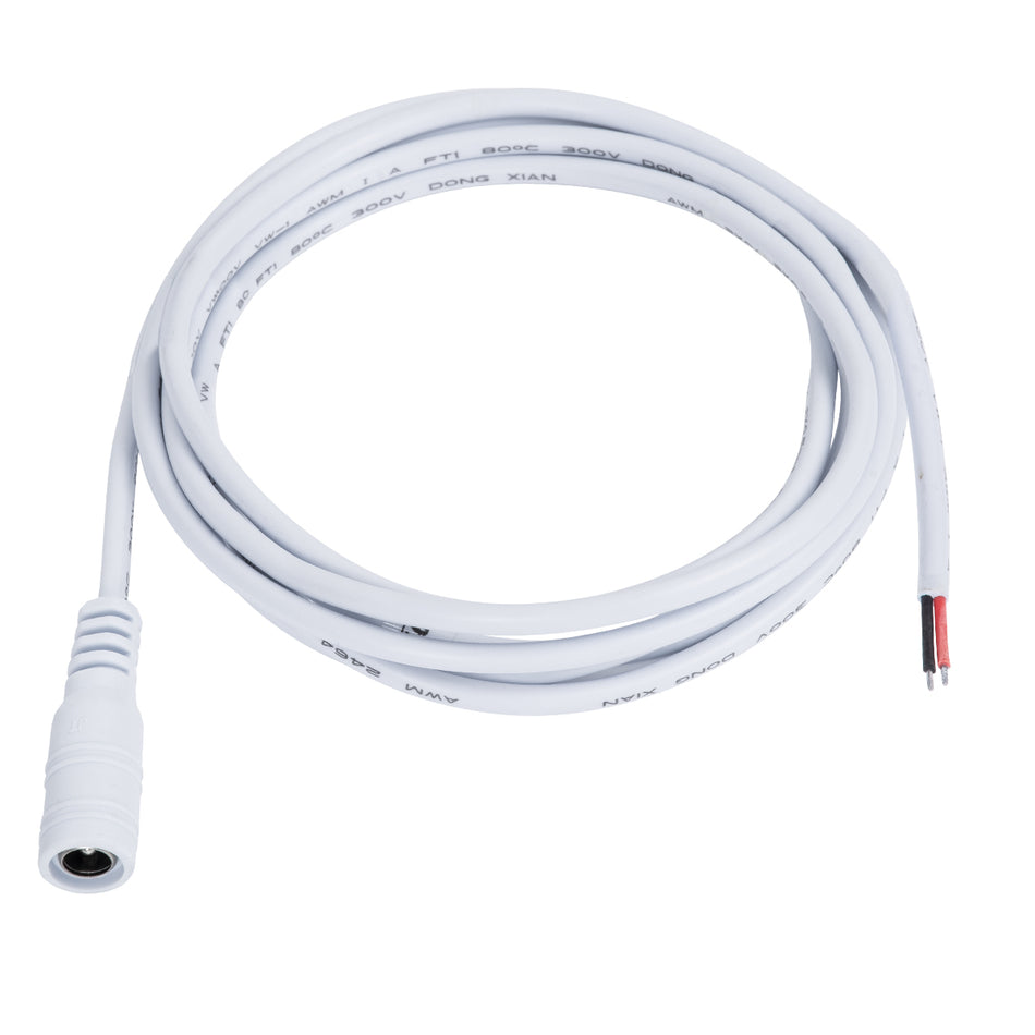 STRIPDC 70746 Ταχυσύνδεσμος DC Jack 5.5x2.1mm Θηλυκός IP20 - Λευκό - Μ200 x Π2.1 x Υ2.1cm