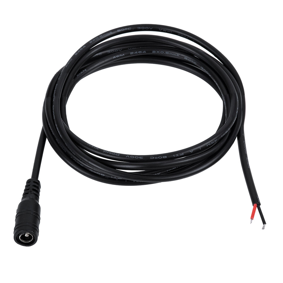 STRIPDC 70748 Ταχυσύνδεσμος DC Jack 5.5x2.1mm Θηλυκός IP20 - Μαύρο - Μ200 x Π2.1 x Υ2.1cm