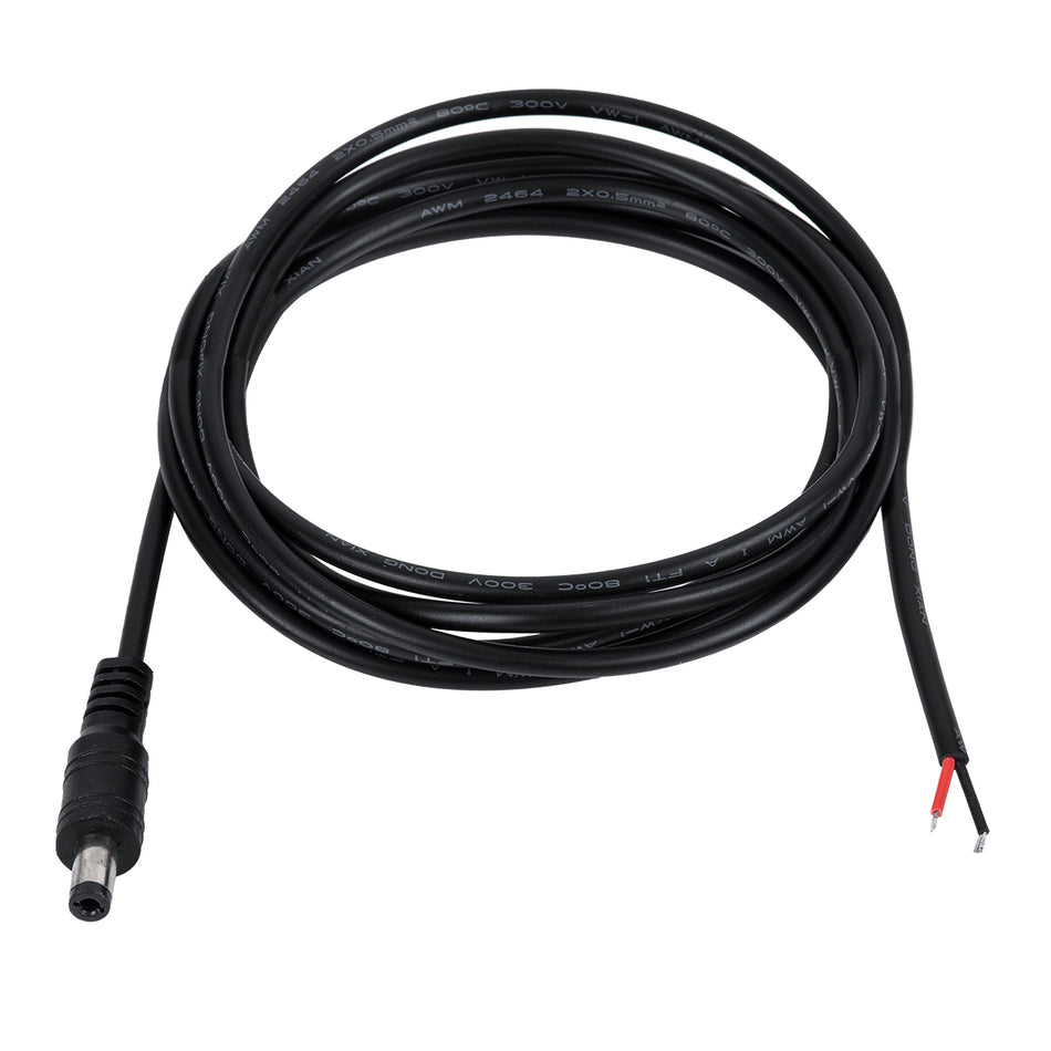 STRIPDC 70749 Ταχυσύνδεσμος DC Jack 5.5x2.1mm Αρσενικός IP20 - Μαύρο - Μ200 x Π2.1 x Υ2.1cm