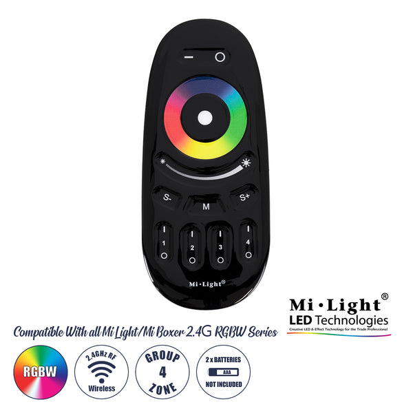 71410 FUT096-B Mi-Light Ασύρματο Χειριστήριο Αφής RF 2.4Ghz 4 Group για όλα τα RGBW Mi-BOXER Controller DC 3V 2 x AAA - IP20 Μαύρο Μ12 x Π5.4 x Υ2cm - 5 Years Warranty