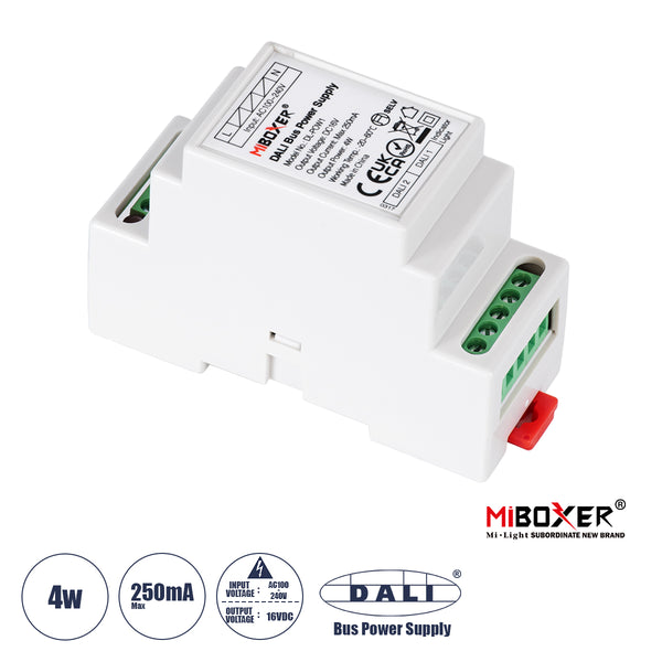 71420 DL-POW1 Mi-BOXER DC DALI BUS Power Supply Τροφοδοτικό SELV AC 100-240V σε DC 16V 2 Καναλιών DC 16V 2 x 125mA 2W - Max 250mA 4W - IP20 - Din Rail Ράγας - Μ9 x Π3.4 x Υ6cm - 5 Years Warranty