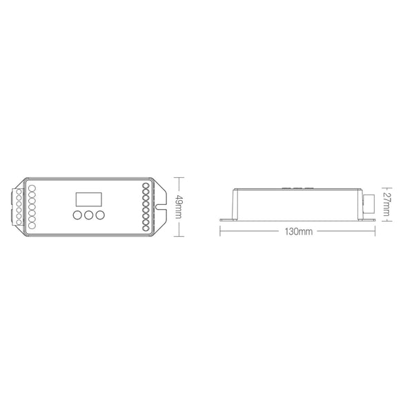 71423 DL-X Mi-BOXER DC DALI & Push Dimming 5 in 1 High Speed Controller / Dimmer 5 Καναλιών DC 12-24V 5 x 6A 144W - Max 20A 480W - IP20 RGBW+WW Μ13 x Π5 x Υ2.5cm - 5 Years Warranty