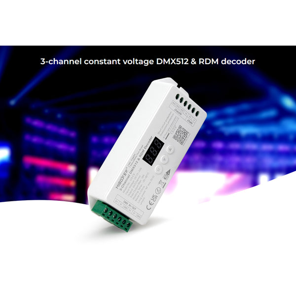 71425 D3-CX Mi-BOXER DC DMX & RDM Dimmer High Speed Controller / Decoder 3 Καναλιών DC 12-24V 3 x 6A 144W - Max 18A 432W - IP20 Μ13 x Π5 x Υ2.5cm - 5 Years Warranty