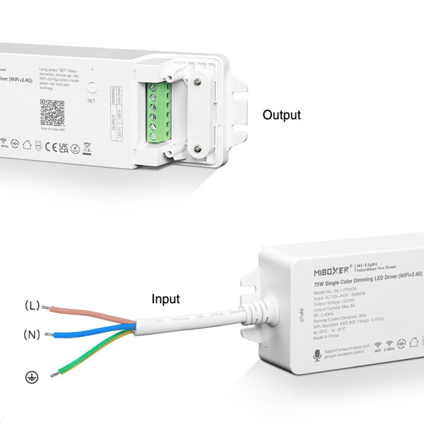 71437 WL1-P75V24 Mi-BOXER DC Smart Wifi & RF 2.4Ghz & Push Dimming Power Supply Τροφοδοτικό SELV & Controller / Dimmer All in One AC100-240V σε DC 24V 1 x 3A 75W - Max 3A 75W - IP20 Μ19 x Π5.5 x Υ3.2cm - 5 Years Warranty