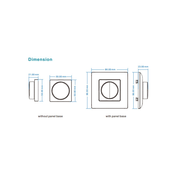 71443 K1 Mi-BOXER Ασύρματο Επιτοίχιο Χειριστήριο Dimmer RF 2.4Ghz για όλα τα Μονόχρωμα Mi-BOXER Controller DC 3V 1 x CR2032 - IP20 Λευκό Μ8.5 x Π8.5 x Υ2.5cm - 5 Years Warranty