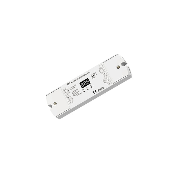 71446 D1-L SKYDANCE DC DMX & RDM Dimmer High Speed Controller / Decoder 1 Καναλιού DC 12-24V 1 x 15.5A 360W - Max 15.5A 360W - IP20 Μ17 x Π5 x Υ2.5cm - 5 Years Warranty