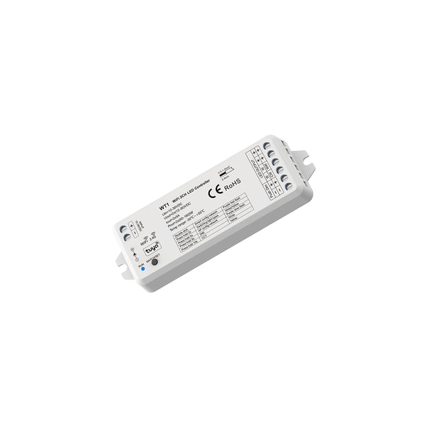 71468 WT1 SKYDANCE DC WiFi & RF 2.4Ghz Dimmer High Speed Controller 2 Καναλιών DC 12-36V 2 x 5A 180W - Max 10A 180W - IP20 Μ11.5 x Π3.5 x Υ2cm - 5 Years Warranty