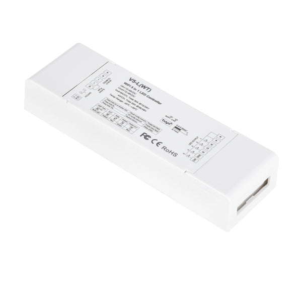 71470 V5-L SKYDANCE DC WiFi & RF 2.4Ghz Dimmer High Speed Controller 5 Καναλιών DC 12-48V 5 x 6A 288W - Max 30A 1440W - IP20 Μ18 x Π5.7 x Υ2.8cm - 5 Years Warranty