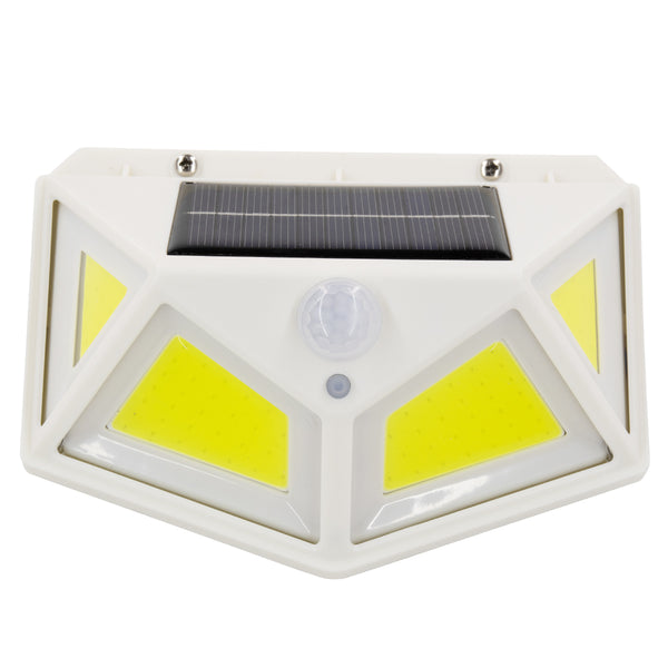 Autonome LED-Solarleuchte COB 10 W 1000 lm – Batterie 1200 mAh – Tag-Nacht-Sensor – PIR-Bewegungssensor, wasserdicht IP65