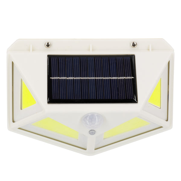 Autonome LED-Solarleuchte COB 10 W 1000 lm – Batterie 1200 mAh – Tag-Nacht-Sensor – PIR-Bewegungssensor, wasserdicht IP65