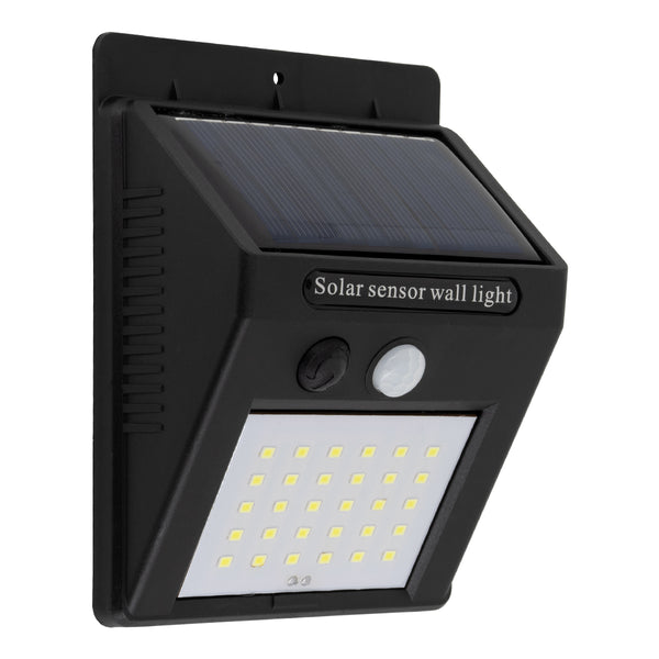 Autonome LED-Solarleuchte SMD 6 W 600 lm mit integriertem 1200 mAh-Akku – Photovoltaik-Panel mit Tag-Nacht-Sensor und PIR-Bewegungssensor, wasserdicht IP65