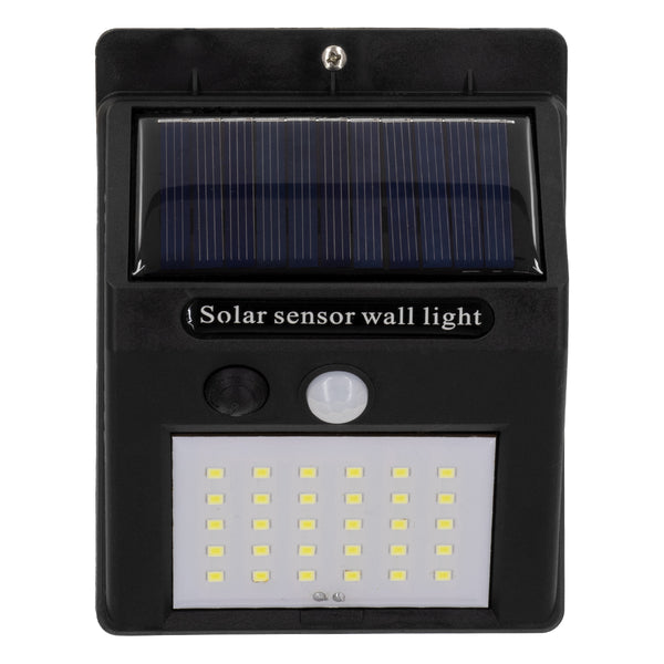 Autonome LED-Solarleuchte SMD 6 W 600 lm mit integriertem 1200 mAh-Akku – Photovoltaik-Panel mit Tag-Nacht-Sensor und PIR-Bewegungssensor, wasserdicht IP65