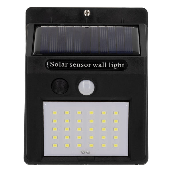 Autonome LED-Solarleuchte SMD 6 W 600 lm mit integriertem 1200 mAh-Akku – Photovoltaik-Panel mit Tag-Nacht-Sensor und PIR-Bewegungssensor, wasserdicht IP65