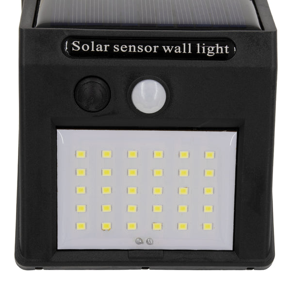 Autonome LED-Solarleuchte SMD 6 W 600 lm mit integriertem 1200 mAh-Akku – Photovoltaik-Panel mit Tag-Nacht-Sensor und PIR-Bewegungssensor, wasserdicht IP65