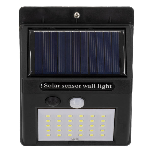 Autonome LED-Solarleuchte SMD 6 W 600 lm mit integriertem 1200 mAh-Akku – Photovoltaik-Panel mit Tag-Nacht-Sensor und PIR-Bewegungssensor, wasserdicht IP65