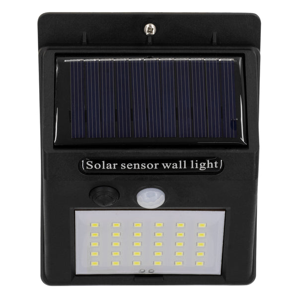 Autonome LED-Solarleuchte SMD 8 W 800 lm mit integriertem 1200 mAh-Akku – Photovoltaik-Panel mit Tag-Nacht-Sensor und PIR-Bewegungssensor, wasserdicht IP65