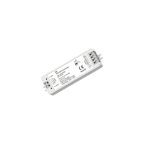 71546 V3 SKYDANCE DC RF 2.4Ghz Dimmer High Speed Controller 3 Καναλιών DC 12-24V 3 x 5A 96W - Max 12A 288W - IP20 Μ10 x Π3.5 x Υ2cm - 5 Years Warranty